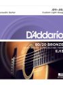 D'addario EJ13 80/20 Bronze Acoustic Guitar Strings, Custom Light, 11-52