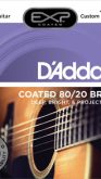 D'addario EXP13 Coated 80/20 Bronze, Custom Light, 11-52