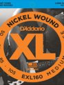 D'addario EXL160 Nickel Wound Bass, Medium, 50-105, Long Scale