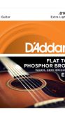 D'addario EFT15 Phosphor Bronze Flat Tops, Extra Light, 10-47
